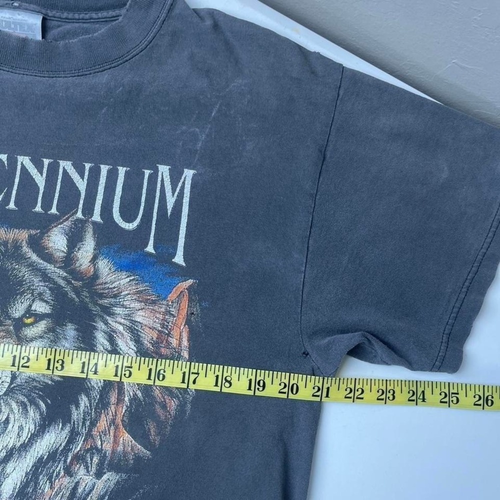 Vintage 2000 Sturgis Wolf Faded Biker Motorcycle Thrashed T Shirt Large - Picture 7 of 8